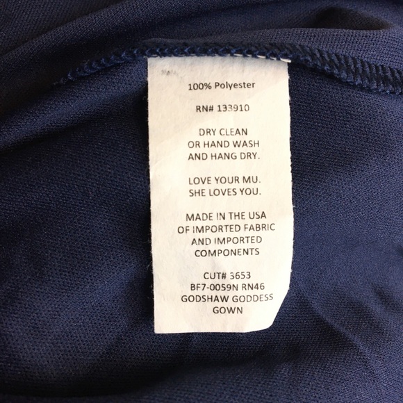 Show Me Your Mumu | Godshaw Goddess Rich Navy Crisp Bridal Dress - Picture 8 of 10